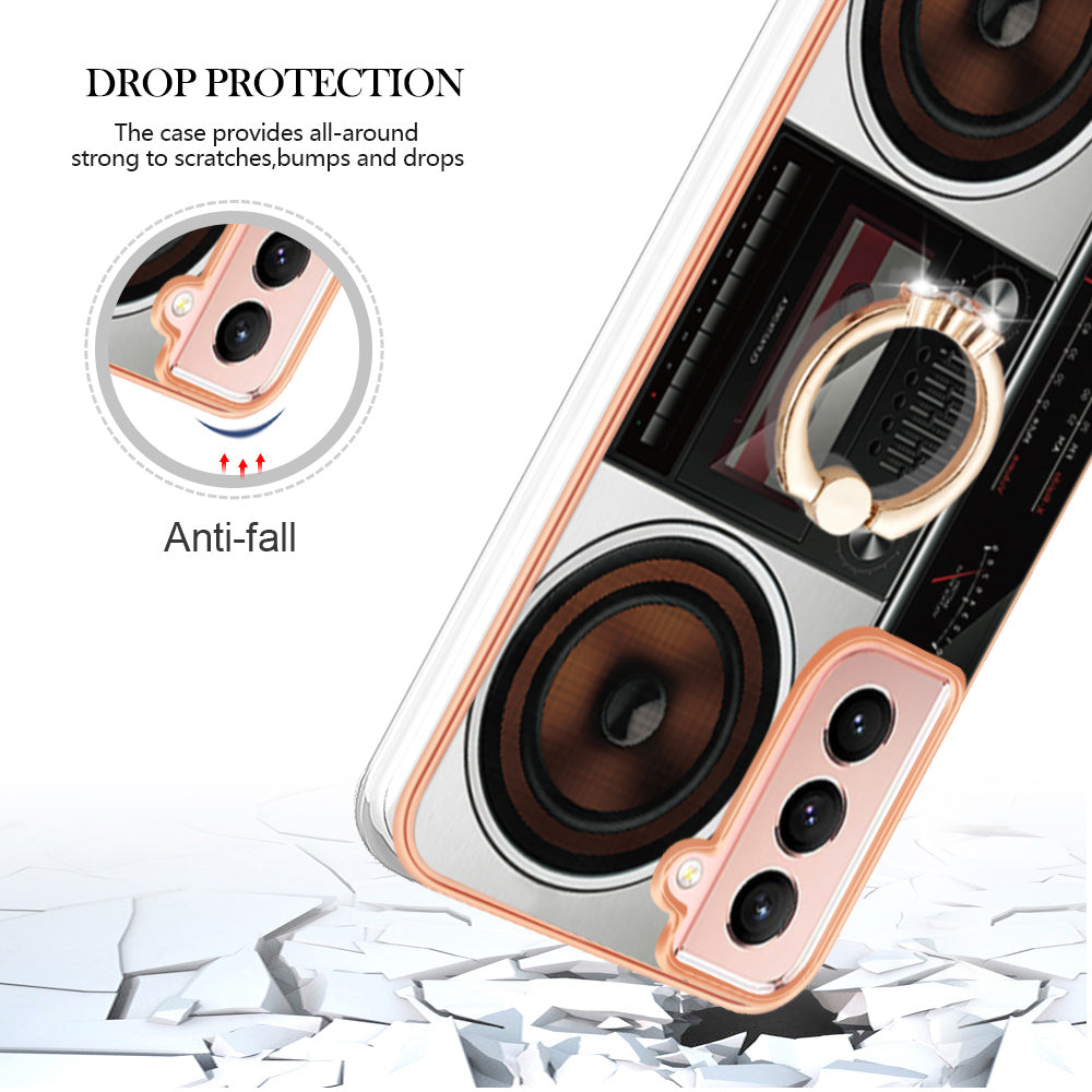 YB IMD Series-20 Style D For Samsung Galaxy S21 FE 5G 2.0mm Protective TPU Cover IMD Kickstand Electroplated Phone Case YB IMD Series-20 Style D For Samsung Galaxy S21 FE 5G 2.0mm Protective TPU Cover IMD Kickstand Electroplated Phone Case